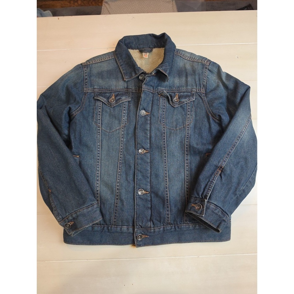 Route 66 Denim Jean Jacket Faux Fur Lined Womens XL